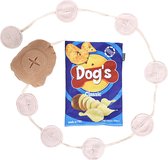Jouets pour Chiens speelgoed renifleurs Chips de pommes de terre Molaires en peluche Cacher la Nourriture Jouets pour chiens manquants Fournitures pour animaux de compagnie (Bleu)