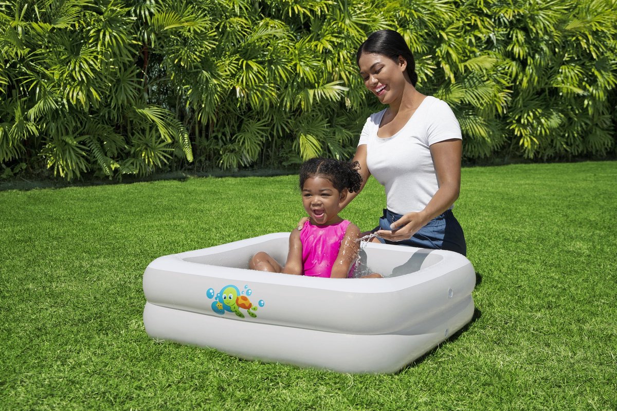 Bestway - Babyzwembad met Opblaasbare Bodem - 86 x 86 x 25 cm — afbeelding 5