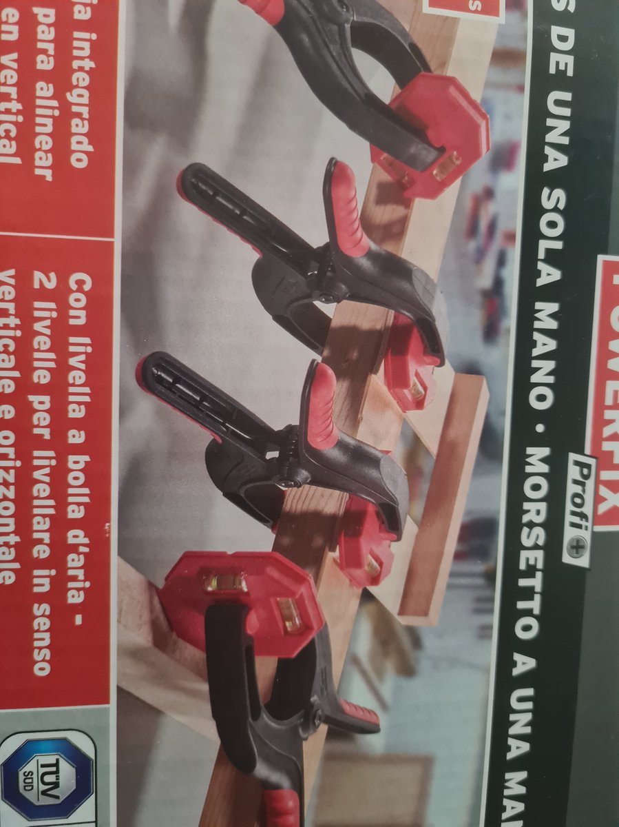 Powerfix eenhandige klemmen ingebouwde 4 stuks