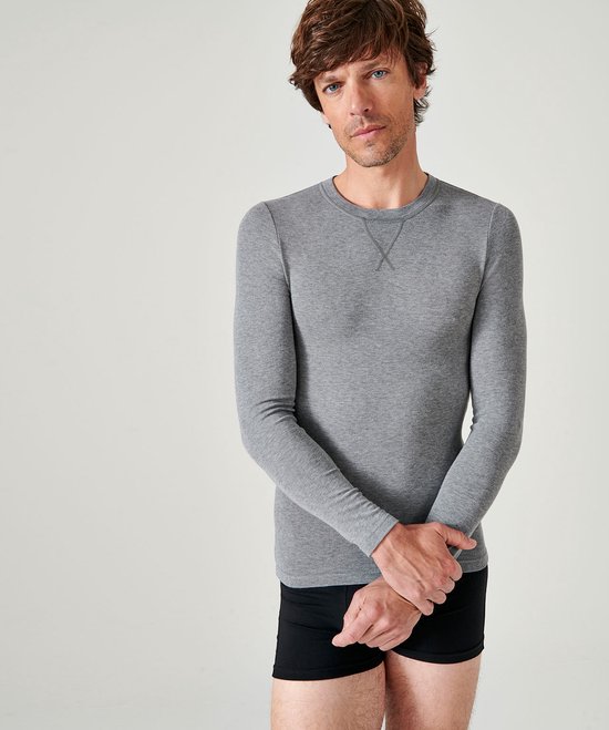 Damart - Manches longues, col rond - Homme - Grijs - M