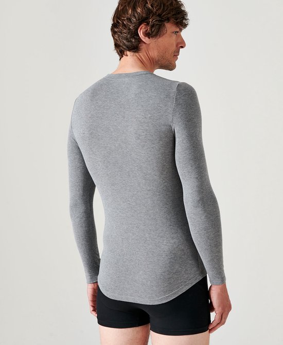 Damart - Manches longues, col rond - Homme - Grijs - M