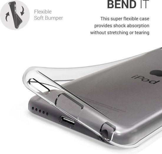 kwmobile Case geschikt voor Apple iPod Touch 6G / 7G (6de en 7de generatie) - Silicone Backcover beschermhoes - Hoesje in transparant - kwmobile
