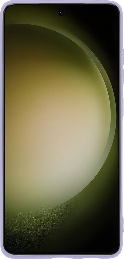 Coque Samsung Galaxy S23 Plus Coque Arrière en Siliconen avec 2x Protecteur d'écran - Coque Samsung Galaxy S23 Plus Coque en Silicone - Lilas