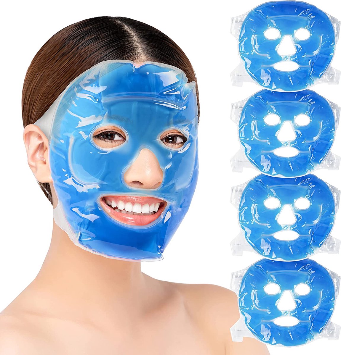 GelMasker - Klittenband Masker- Verzorging - Thermo therapeutische gelmasker - Herbruikbaar - Warme behandeling - Koude behandeling - Gezond - Goed voor de huid