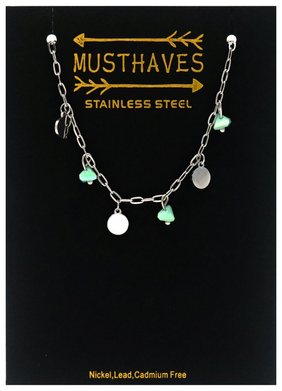 Bracelet Femme - Pièces - Acier Inoxydable - Longueur 16-19 cm - Argent