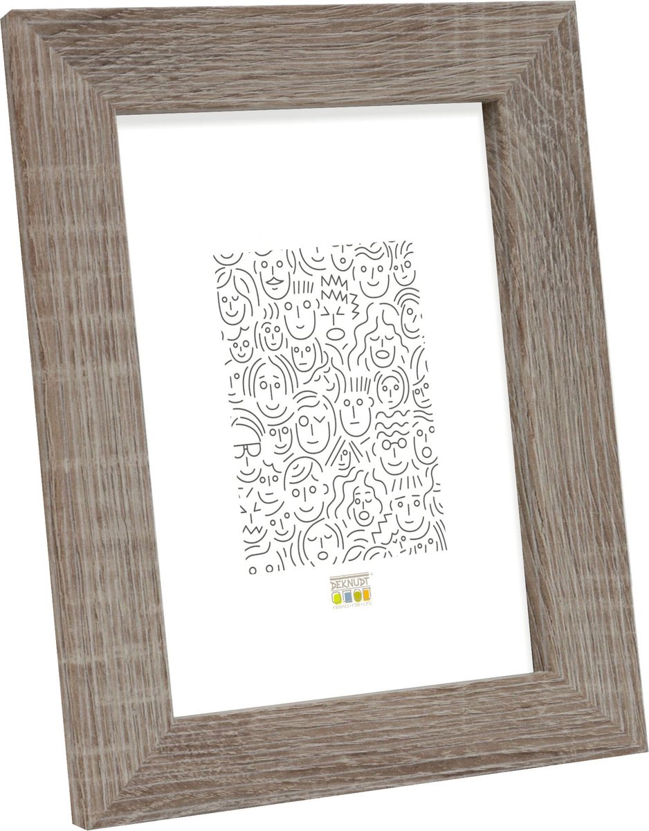 Deknudt Frames fotolijst S49BH3 - grijze houtkleur - foto 20x20 cm grijs