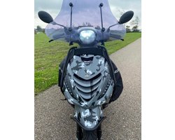 Strijkertje Piaggio Zip Camouflage Stickerset - scooter sticker - grijs wit zwart