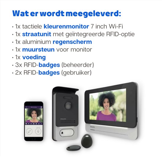 Philips WelcomeEye Connect Wi-Fi deurbel met camera | bol.com