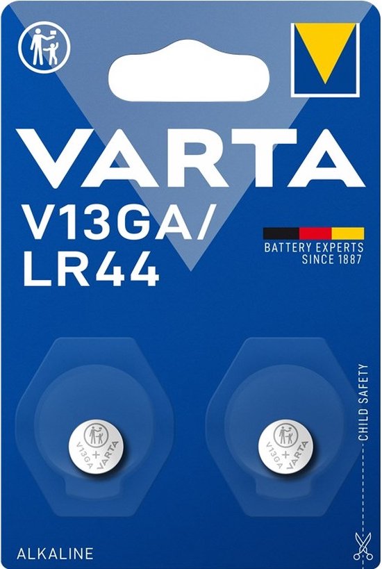 Vergadering atmosfeer Tactiel gevoel Varta LR44 (V13GA) Alkaline knoopcel-batterij / 2 stuks | bol.com
