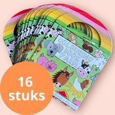 Uitdeelboekjes - Boerderij Dieren Kleurboekjes - 16 Stuks - Traktatie - Uitdeelcadeautjes voor Kinderen