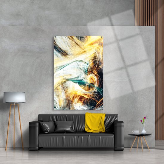 Luxe Plexiglas Schilderij Sun Kissed | 75x100 | Woonkamer | Slaapkamer | Kantoor | Muziek | Design | Art | Modern | ** 5MM DIK**
