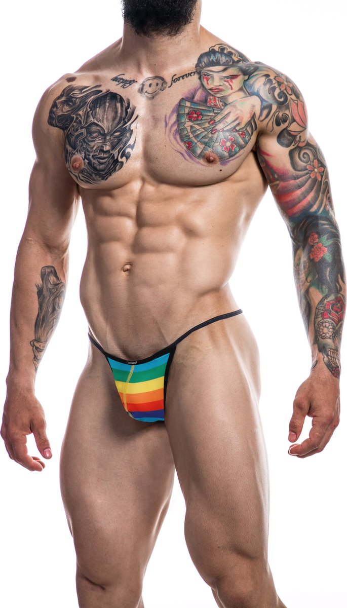 Goedkoopste Body Pleasure G String Rainbow Mannen Onderbroek - Heren String - Size M