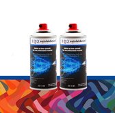 Spuitbus Motorlak BMW Kleurcode 746 - TUNDRA-MET. - 150ml + Spuitbus BLANKE LAK - 150ml