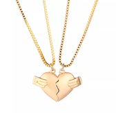 Magnetische Hartjes Ketting Heart Break | Magneet | Romantisch Cadeau