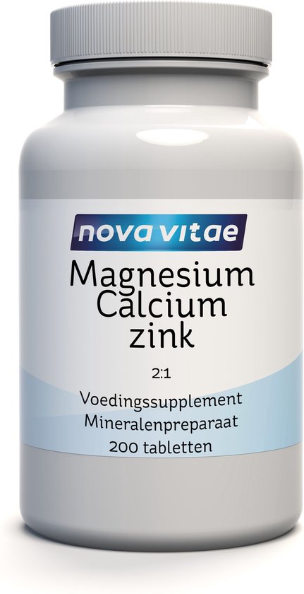 Nova Vitae - Magnesium - Calcium - Zink - 200 tabletten