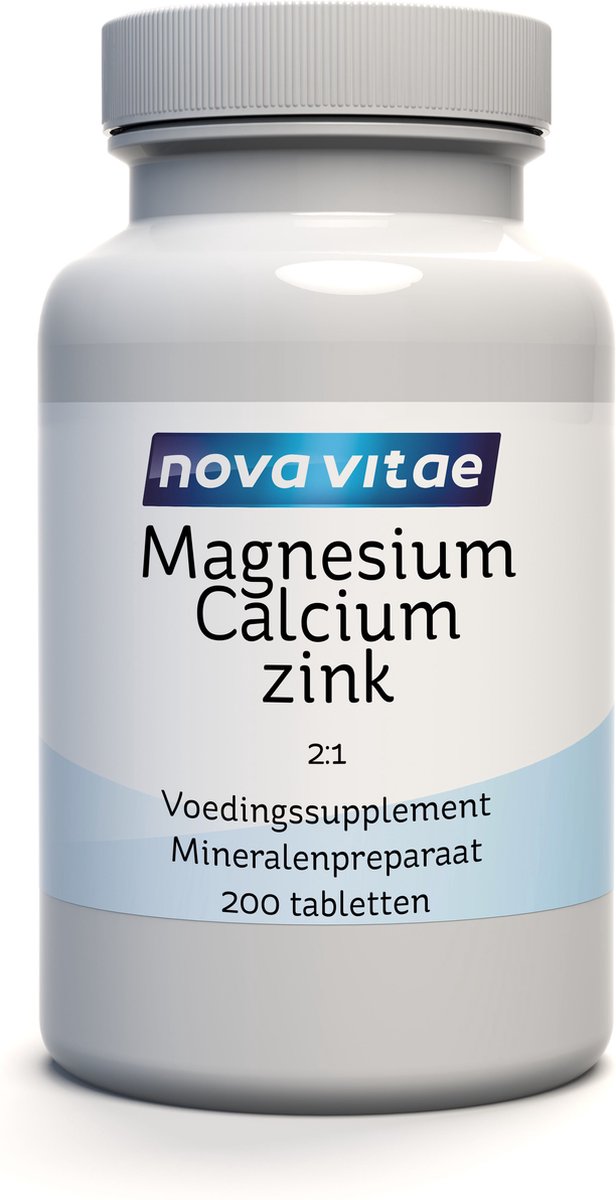 Goedkoopste Nova Vitae - Magnesium - Calcium - Zink - 200 tabletten