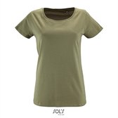 SOL'S - Milo T-Shirt dames - Khaki - 100% Biologisch Katoen - S