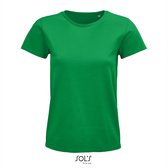 SOL'S - Pioneer T-Shirt dames - Groen - 100% Biologisch Katoen - S
