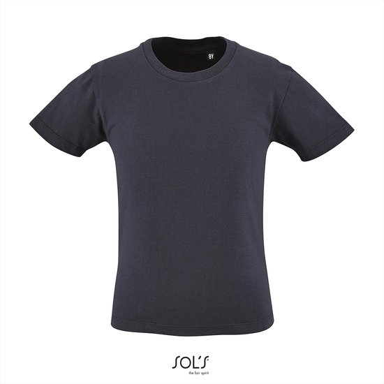 SOL'S - Milo Kinder T-Shirt - Donkerblauw - 100% Biologisch Katoen - 110-116
