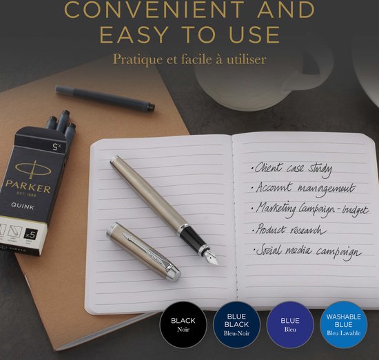 Parker vulset - 10 vullingen - speciaal voor een Parker pen - zwart