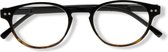 Noci Eyewear QCB003 Boston Leesbril +2.00 - Zwart, tortoise uitloop
