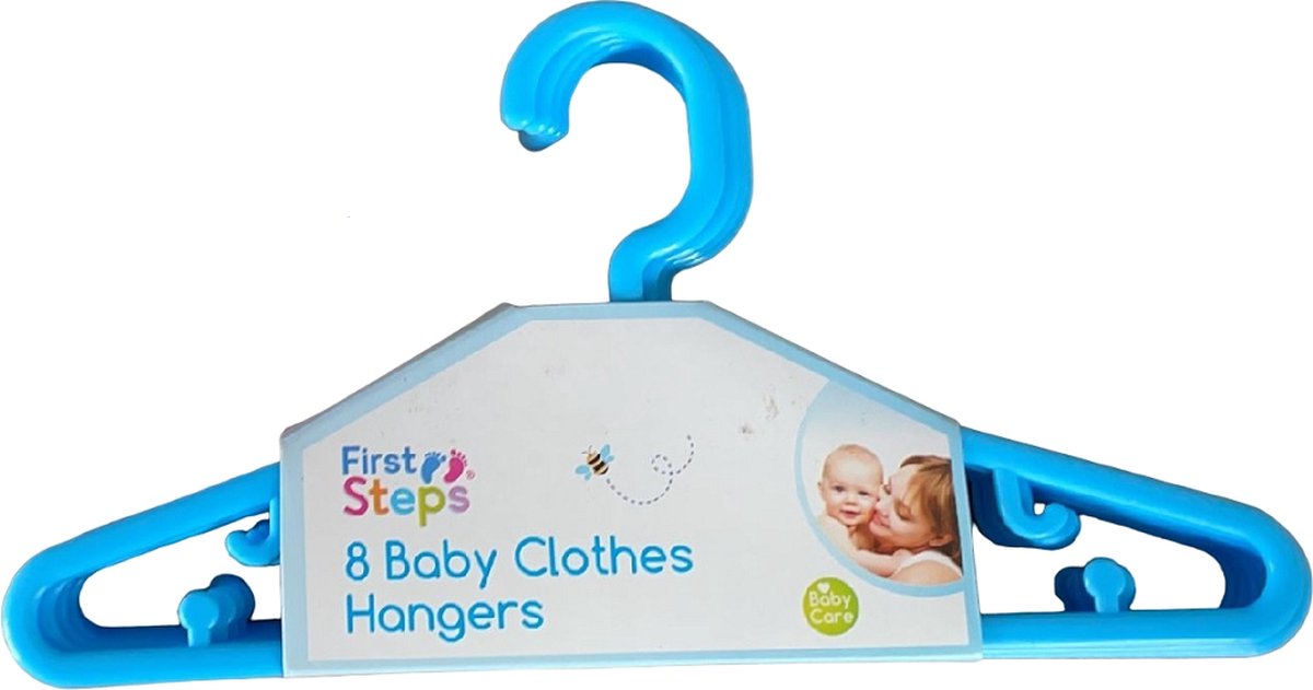 Baby kleding hangers - Set van 8 stuks - Blauw