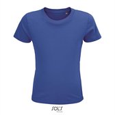 SOL'S - T-shirt Kinder Crusader - Blauw - 100% Katoen Bio - 98-104