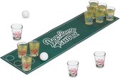 Relaxdays mini beer pong - drankspel - bierpong set - volwassenen - shots pong - partyspel
