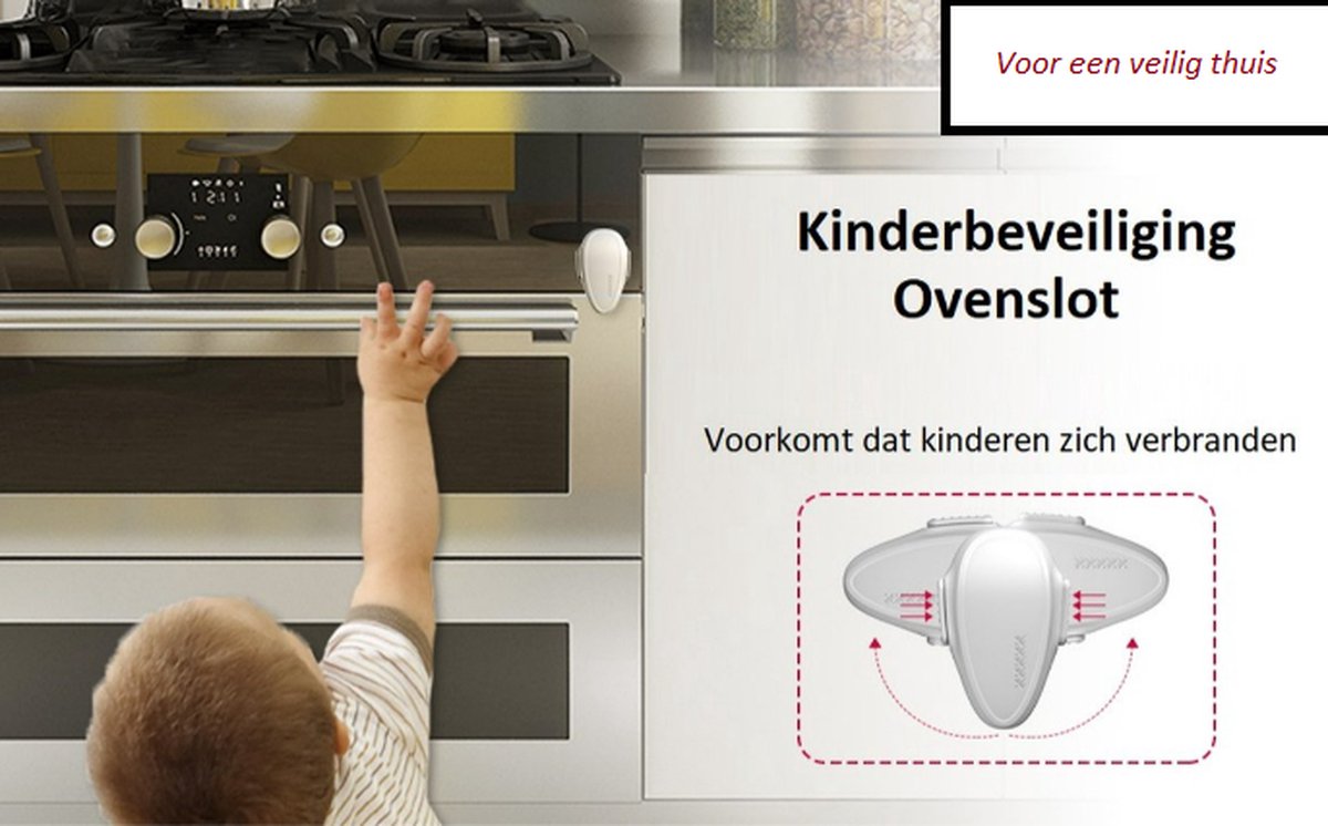 Kinderbeveiliging - Wit - ovenbeveiliging - deurbeveiliging - oven slot -  baby proof -... | bol.com