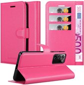 Cadorabo Hoesje geschikt voor Samsung Galaxy NOTE 20 PLUS in KERSEN ROZE - Beschermhoes met magnetische sluiting, standfunctie en kaartvakje Book Case Cover Etui