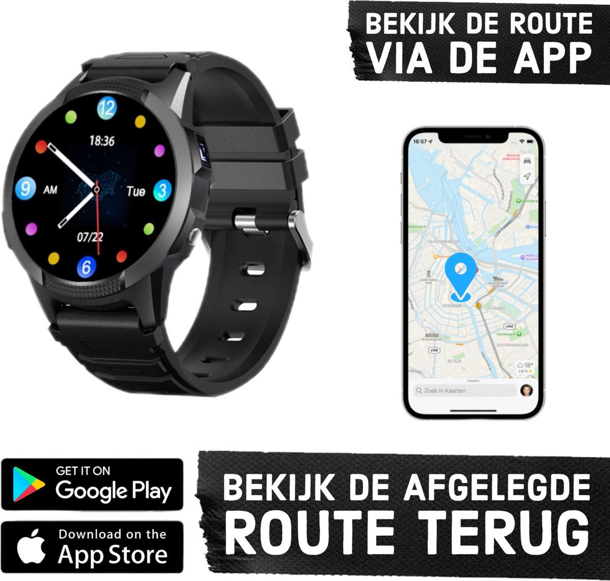 GPS Smartwatch kinderen WB56 - gps horloge kind - kinderhorloge bellen - gps  tracker kinderhorloge - kinderhorloge met gps - kinderhorloge