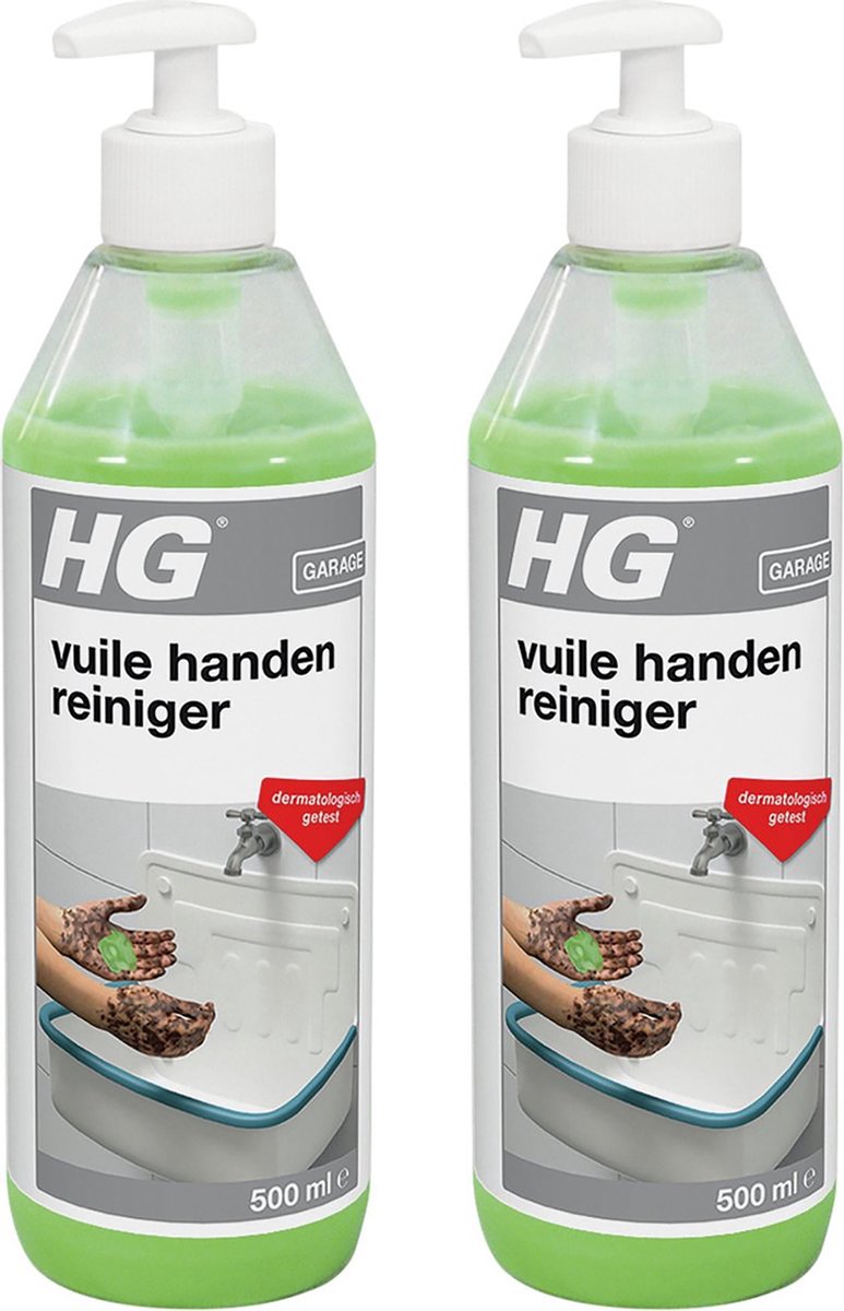 HG vuile handen reiniger - 2Stuks - 500ml - tegen hardnekkig vuil - met frisse geur