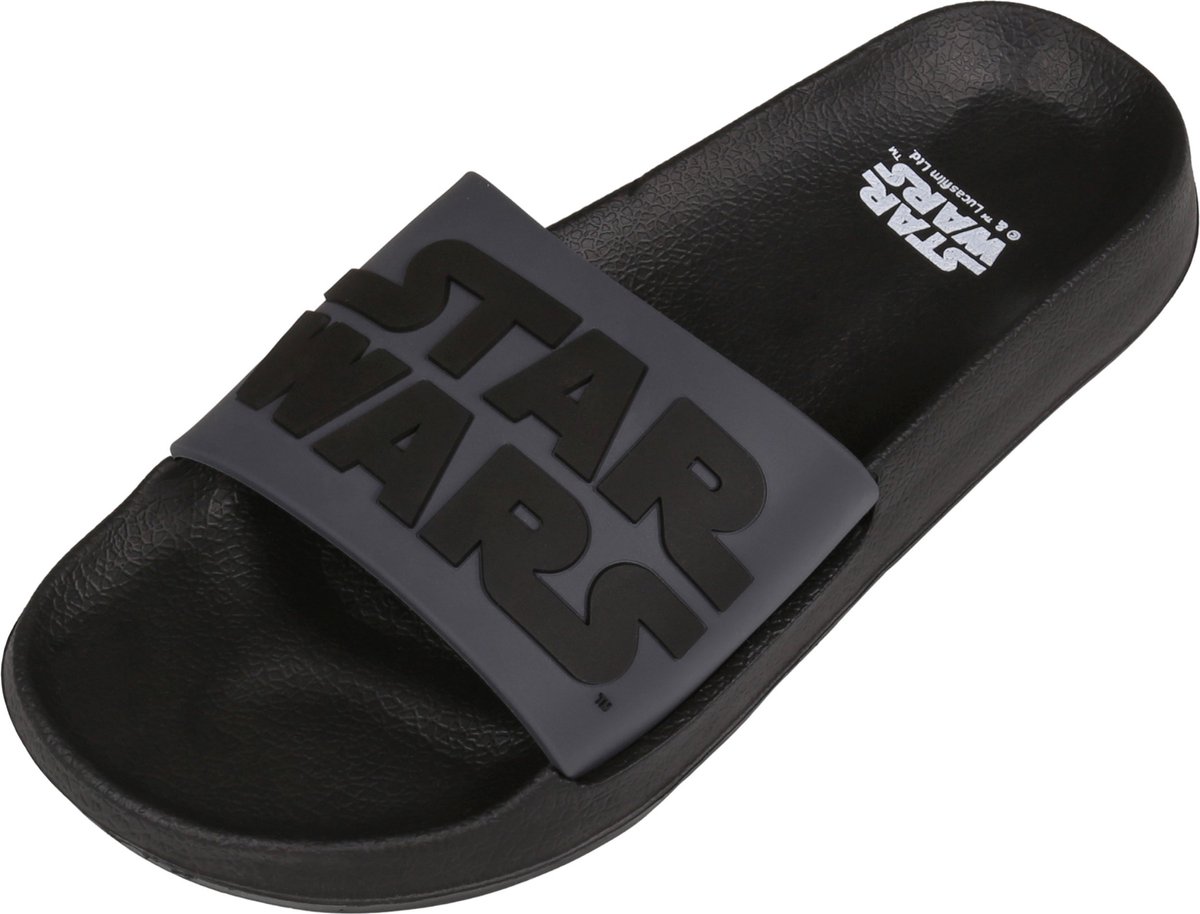 Star Wars The Mandalorian - Heren rubberen slippers grijs en zwart / 42