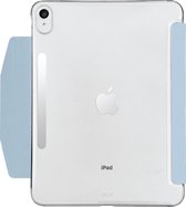 Macally BSTAND10- BL étui de protection avec fonction support pour iPad 10,9 pouces (2022) - Devant bleu clair, dos transparent