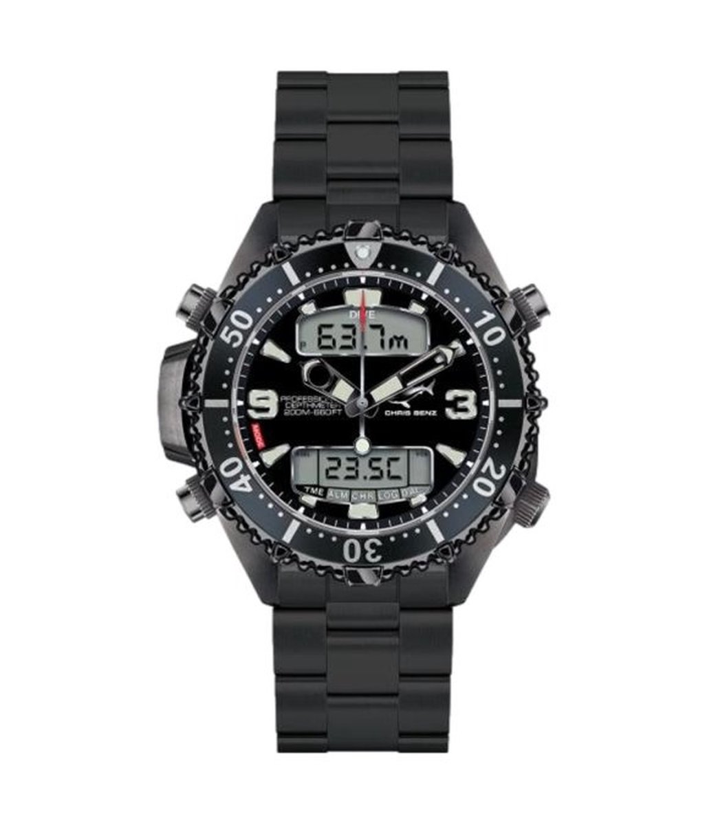 Chris Benz - CB-D200X-SR-MBSR - Duikershorloge - Unisex - Quartz