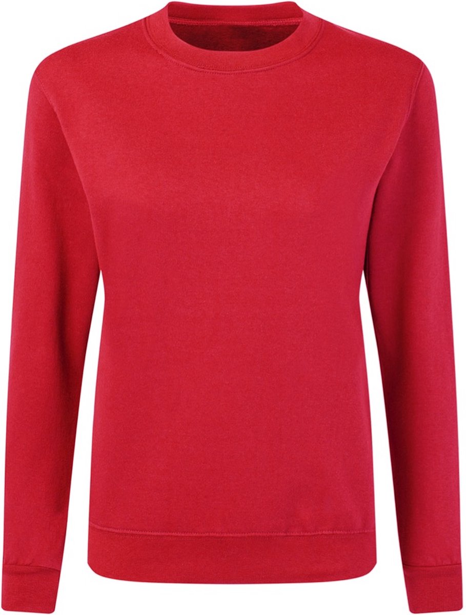 Rode dames sweater Crew Neck merk SG Rood