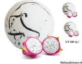 Tropical Coco Dragon Fruit Badbom XL 180 (g.) | VERBAZINGWEKKENDE GEUR | Voor ontspanning & Zachte huid | 100% Natuurlijk | 3 STUKS |