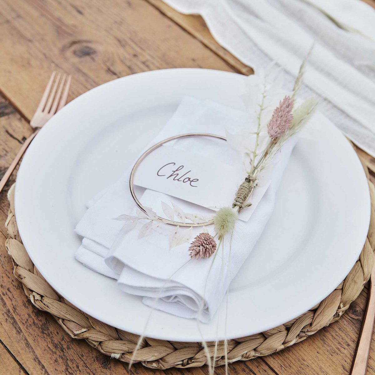 PartyDeco - Krans - Bloemenkroon Wit