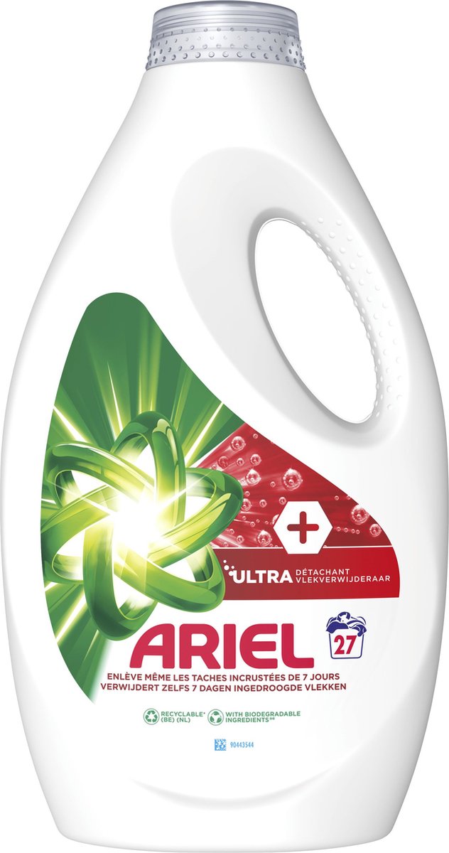 Ariel - Lessive Liquide - +Ultra détachant - Pack économique 5 x