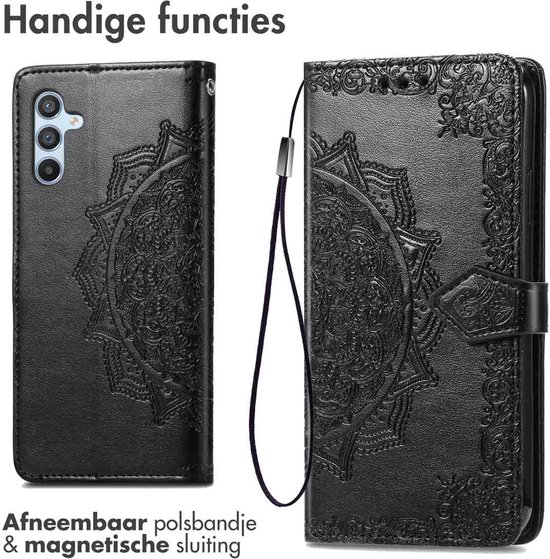 Coque Samsung Galaxy A34 (5G) iMoshion Mandala Booktype - Zwart