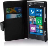 Cadorabo Hoesje geschikt voor Nokia Lumia 1020 in ZWARTE OXIDE - Beschermhoes van getextureerd kunstleder en kaartvakje Book Case Cover Etui