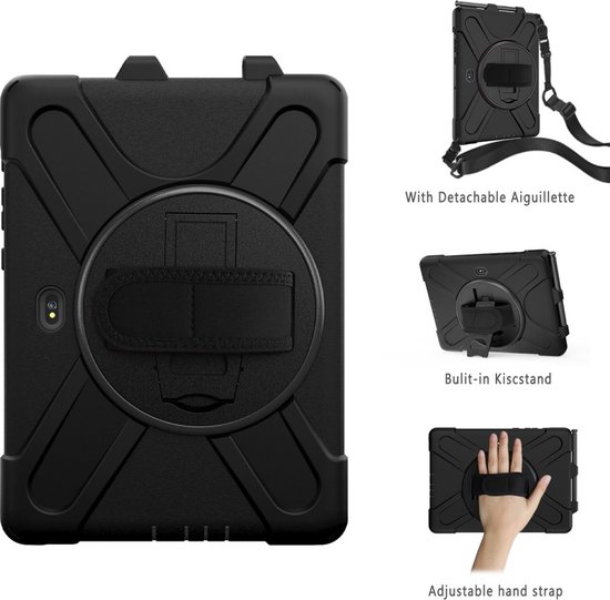 Étui pour tablette Samsung Galaxy Tab Active4 Pro de Cazy résistant aux chocs à 360 degrés - Zwart