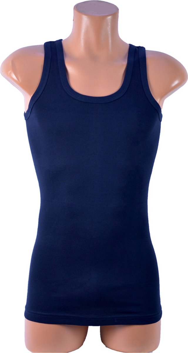 Top kwaliteit heren onderhemd - 100% katoen - Marineblauw - Maat XXL