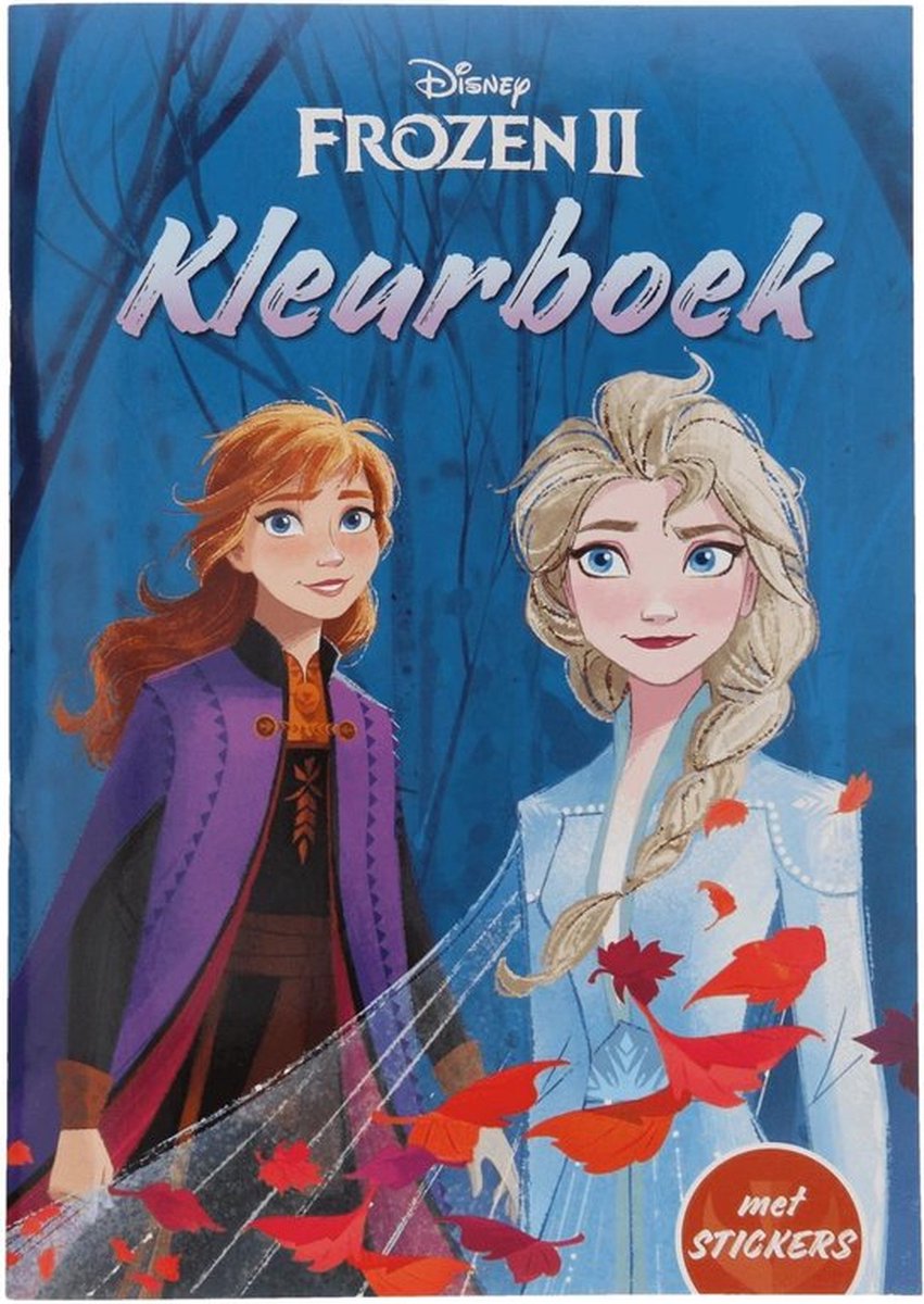 Disney Frozen 2 Kleurboek Met Stickers - Tekenboek - Kinderen - Tekenen - Knutselen - Stickers voor Kinderen - Elsa - Anna - Creatief - Kleuren - Meisjes - Meisje - Doeboek - Inkleuren - Kleurplaat - Colouring Book