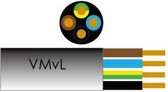 Kabel VMVL rond 4x1,00 qmm zwart