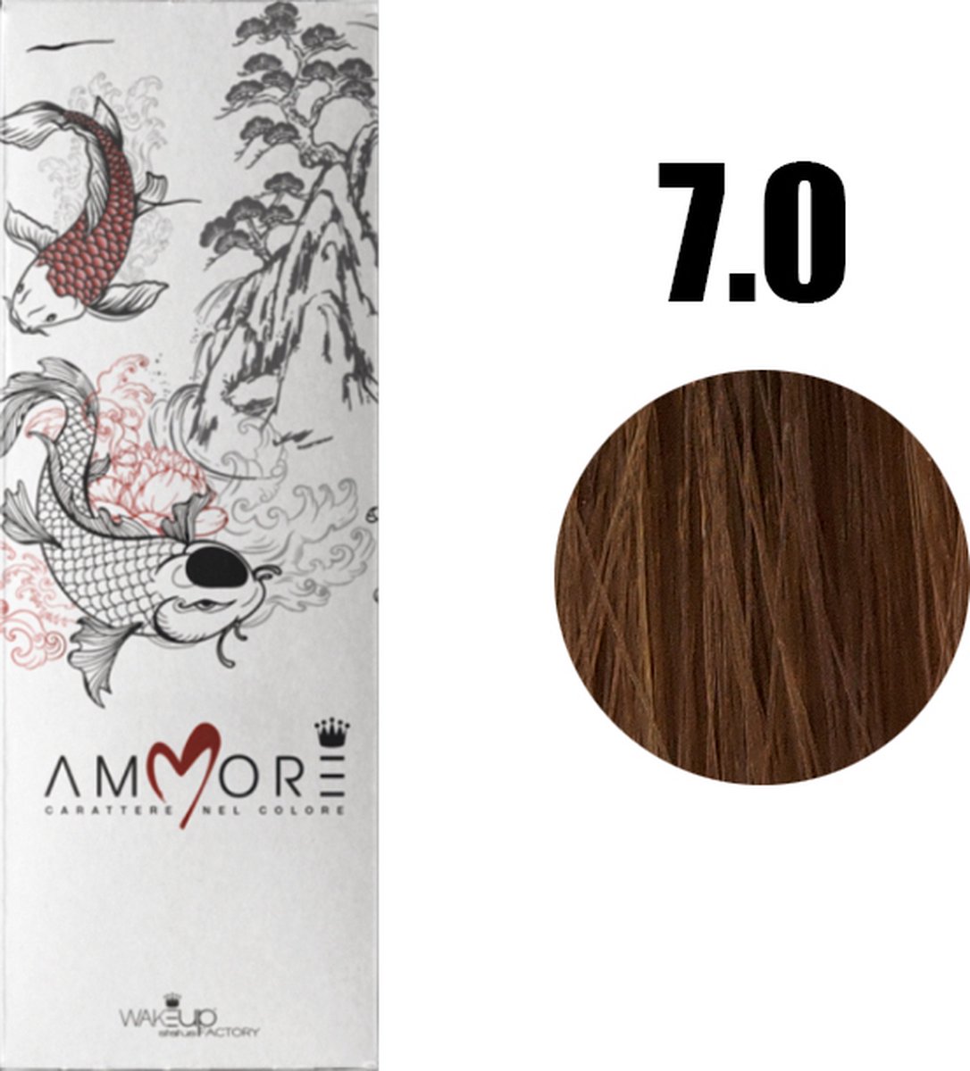 AMMORE 7.0 Medium Blond 200ml (2 X 100ml) - Haarverf organische formule van KALMS : Een mix van keratine, aloë vera, melk, honing en sericine