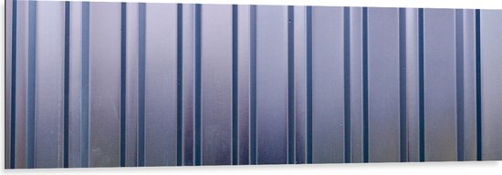 Dibond - Verticale Strepen op Metaal - 150x50 cm Foto op Aluminium (Met Ophangsysteem)