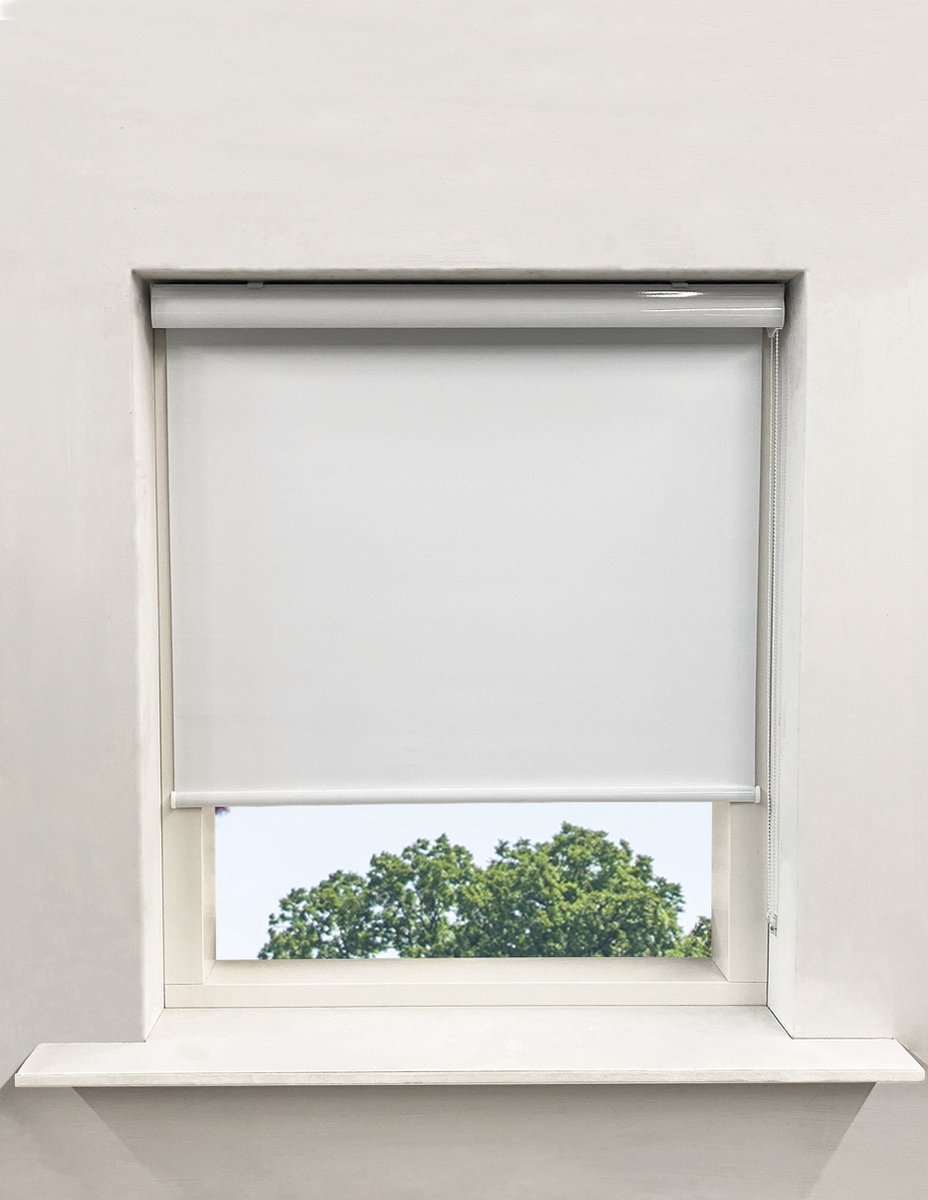 Rolgordijn Cassette Verduisterend Full Colour Wit - 75x175cm