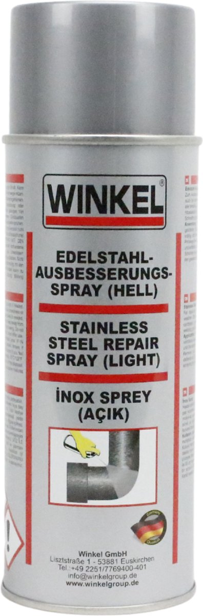 Winkel - RVS Reparatiespray - Licht - Roestvrij staal