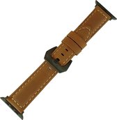 Fungus - Smartwatch bandje - Geschikt voor Apple Watch 38 / 40 / 41 mm - Series 1 2 3 4 5 6 7 8 9 SE iWatch - PU leer - Stiksel - Bruin